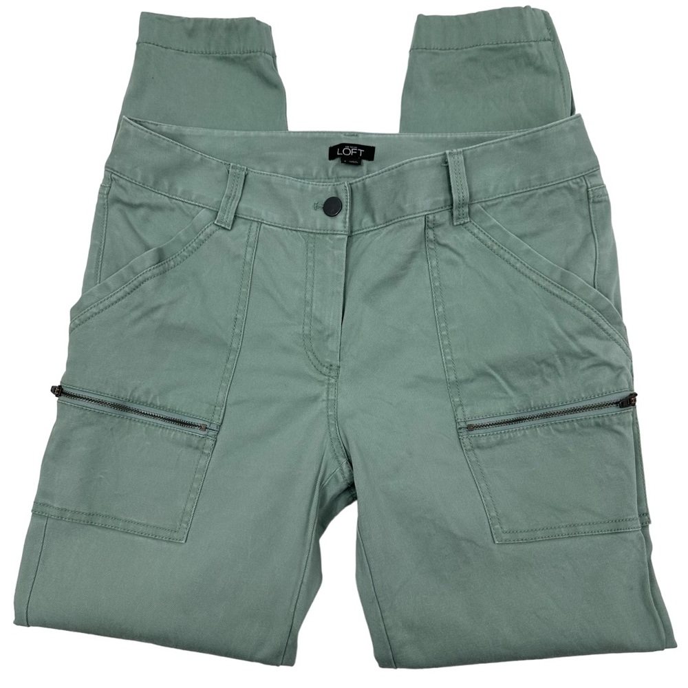 Ann Taylor Loft Sage Green Jogger Cargo Pants, 8